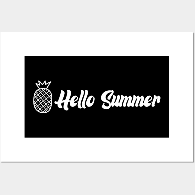 summer time vocation gifts design   hello summer for travel beach and surfing Wall Art by monami